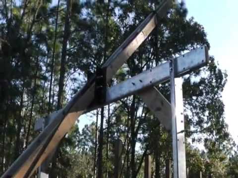 Homemade Crane-Pole Lifter- Pole Barn Construction-Camping Out-Prepping